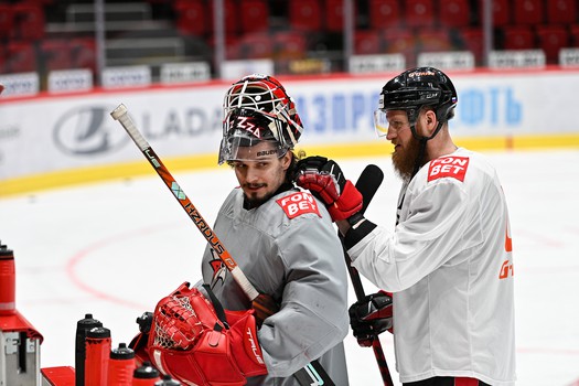 Раскатка «Авангарда» перед матчем с «Амуром»