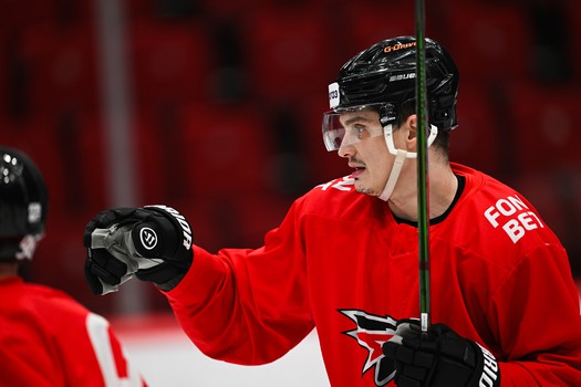 Тренировка «Авангарда» перед первым матчем серии с ЦСКА