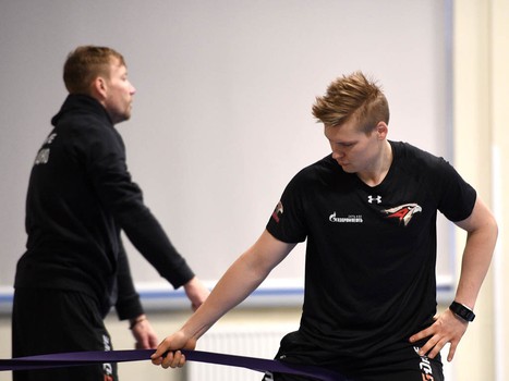 Раскатка "Авангарда" перед выездным матчем с "Динамо" Мск