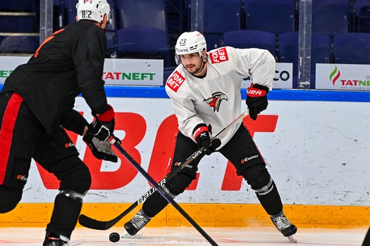 Тренировка «Авангарда» перед матчем в Казани