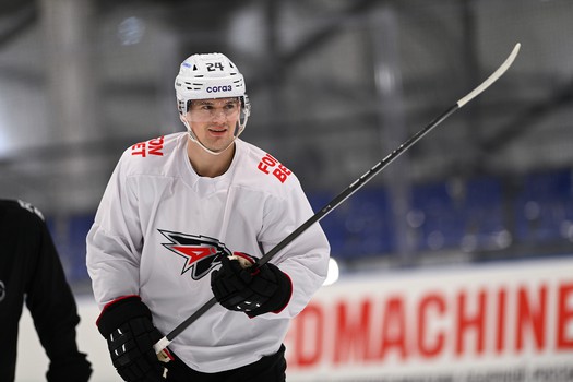 Тренировка «Авангарда» перед матчем в Новосибирске