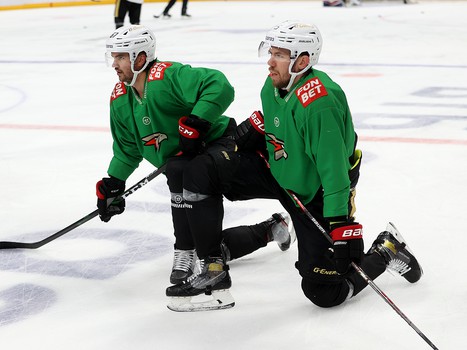 Раскатка «Авангарда» перед выездным матчем с московским «Динамо»