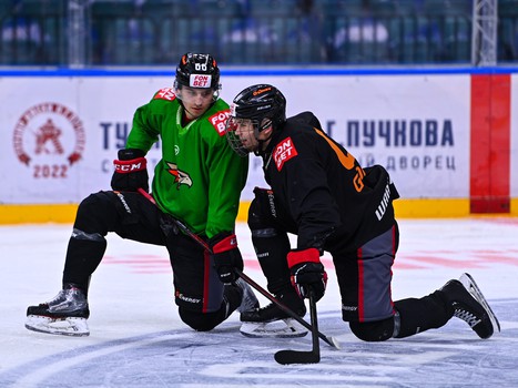 Раскатка «Авангарда» перед матчем с «Сибирью»