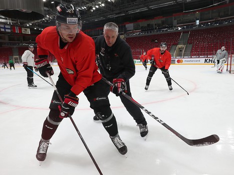Раскатка «Авангарда» перед матчем с «Амуром»