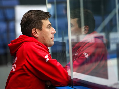 Раскатка «Авангарда» перед матчем с московским «Динамо»