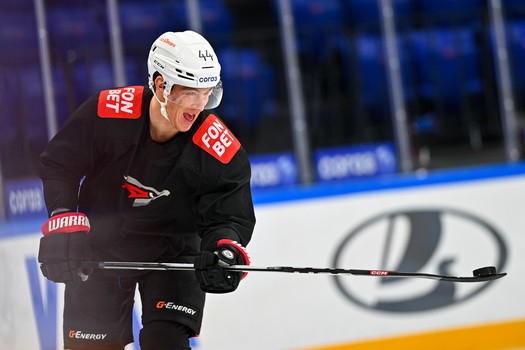 Раскатка «Авангарда» перед матчем в Новосибирске