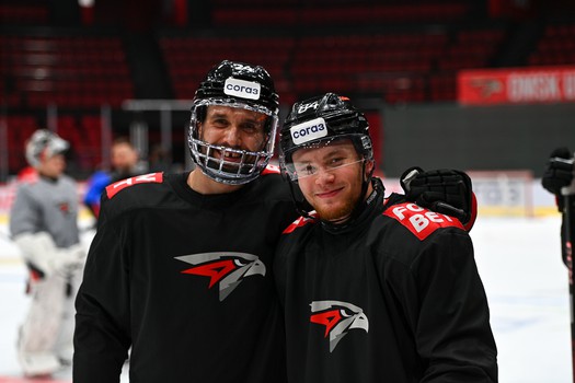 Тренировка «Авангарда» перед четвёртым матчем серии с «Металлургом»