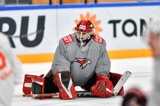 Раскатка «Авангарда» перед матчем в Казани