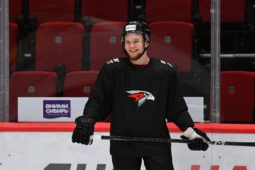 Тренировка «Авангарда» перед матчем с московским «Динамо»