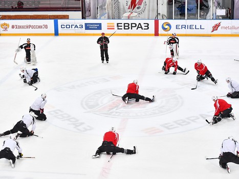 Раскатка "Авангарда" перед выездным матчем с "Металлургом" Нк