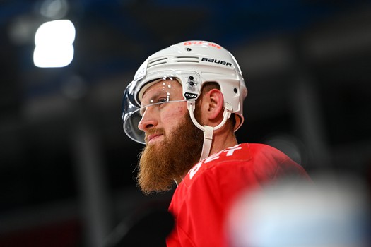 Раскатка «Авангарда» перед матчем в Екатеринбурге