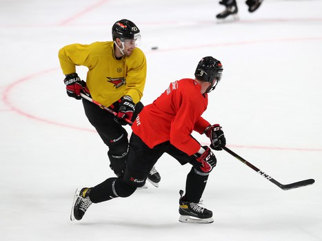 Раскатка «Авангарда» перед матчем с «Сибирью»