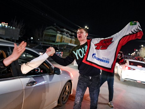 Омск празднует чемпионство «Авангарда»!