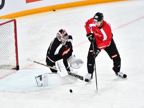 Раскатка "Авангарда" перед матчем с "Барысом"