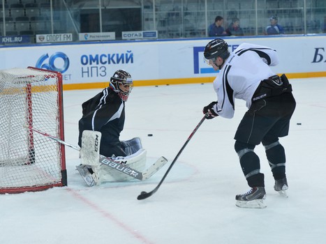 Раскатка "Авангарда" перед домашним матчем с "Барысом"