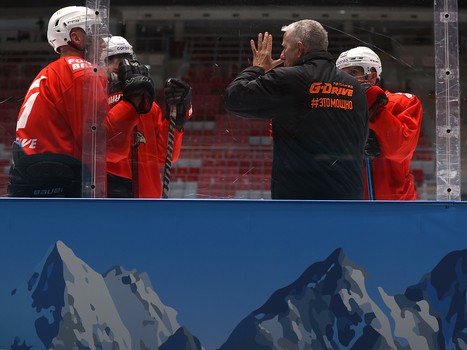 Раскатка «Авангарда» перед матчем в Сочи