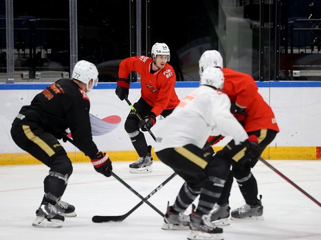 Раскатка «Авангарда» перед выездным матчем с московским «Динамо»