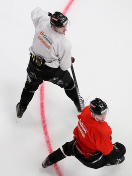 Раскатка «Авангарда» перед матчем с «Салаватом Юлаевым»