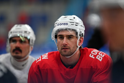 Тренировка «Авангарда» перед матчем в Нижнекамске