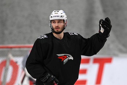 Раскатка «Авангарда» перед матчем в Челябинске