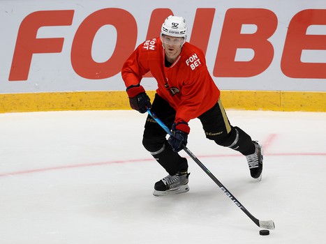 Раскатка «Авангарда» перед матчем в Хабаровске