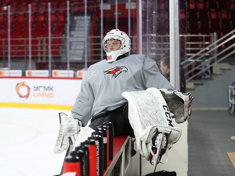 Тренировка «Авангарда» перед матчем в Екатеринбурге