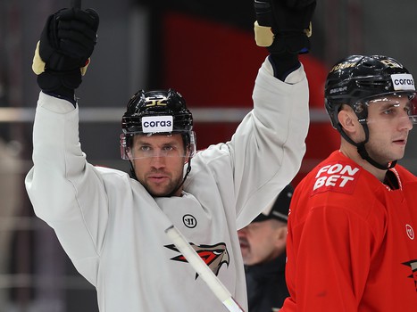 Раскатка «Авангарда» перед матчем с «Адмиралом»