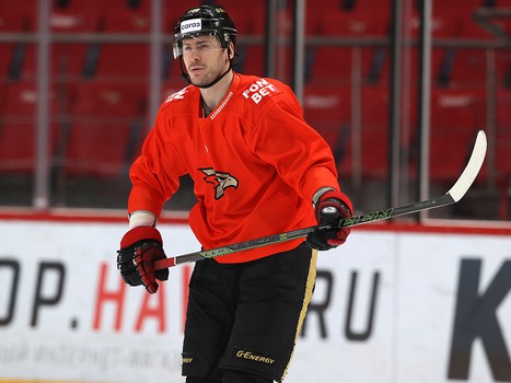 Тренировка «Авангарда» перед матчем с «Нефтехимиком»