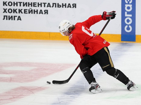 Тренировка «Авангарда» перед первым матчем серии в Магнитогорске