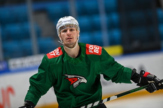 Раскатка «Авангарда» перед матчем в Астане