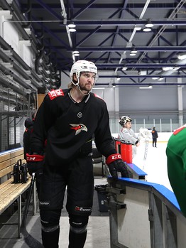 Тренировка «Авангарда» перед первым матчем серии с «Ак Барсом»