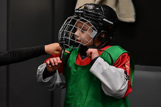 Тренировка воспитанников Хоккейной Академии «Авангард» 2019 года рождения на G-Drive Арене