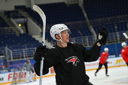 Тренировка «Авангарда» перед матчем в Тольятти