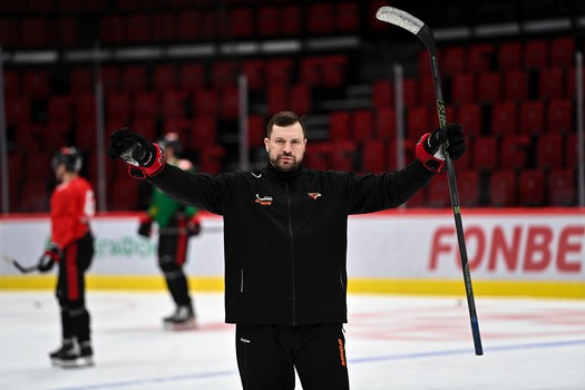 Раскатка «Авангарда» перед матчем с «Локомотивом»