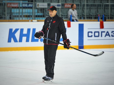 Раскатка "Авангарда" перед матчем с "Металлургом" Нк