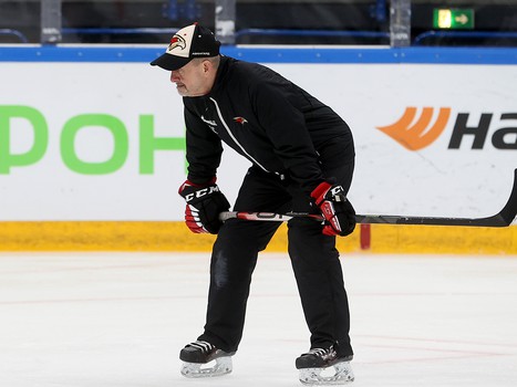 Тренировка «Авангарда» перед матчем в Магнитогорске