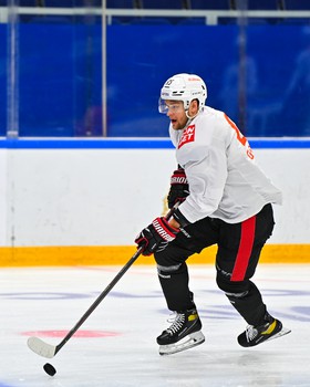 Раскатка «Авангарда» перед матчем в Уфе