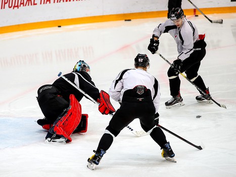 Раскатка «Авангарда» перед матчем с «Торпедо»