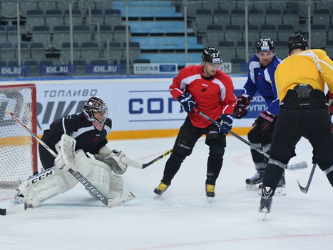 Раскатка "Авангарда" перед домашним матчем с "Барысом"