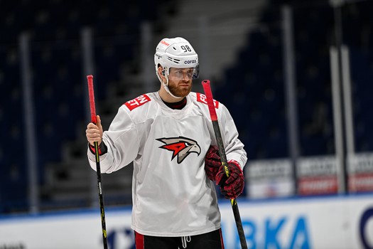 Раскатка «Авангарда» перед матчем в Ярославле