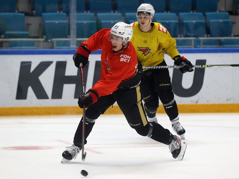 Тренировка «Авангарда» перед матчем в Нур-Султане