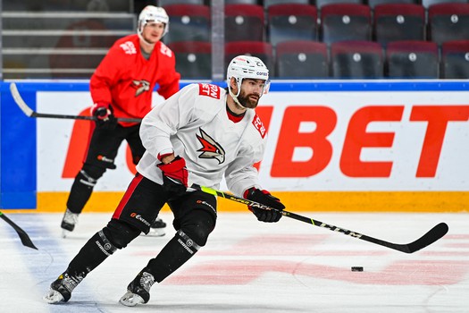 Раскатка «Авангарда» перед матчем в Магнитогорске