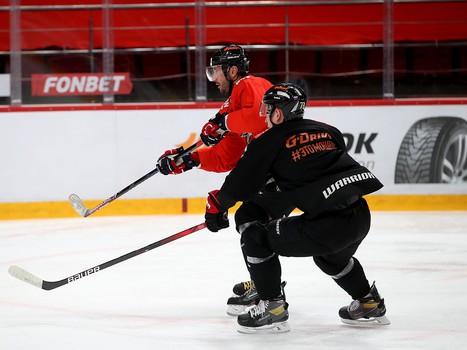 Раскатка «Авангарда» перед матчем с «Северсталью»