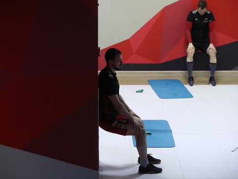 Раскатка «Авангарда» перед матчем с рижским «Динамо»