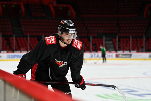 Раскатка «Авангарда» перед матчем с «Барысом»