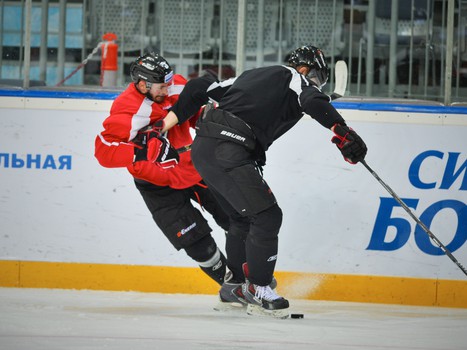 Раскатка "Авангарда" перед матчем с "Адмиралом"