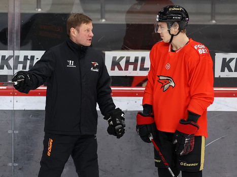 Раскатка «Авангарда» перед матчем с «Металлургом»