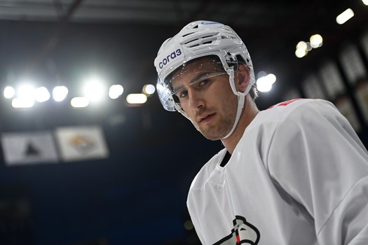 Тренировка «Авангарда» перед матчем в Магнитогорске