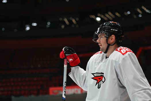 Тренировка «Авангарда» перед матчем с «Трактором»