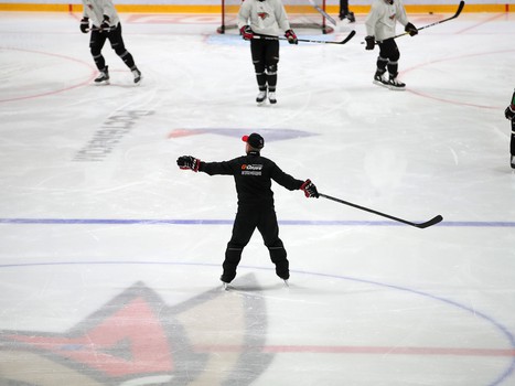 Раскатка «Авангарда» перед матчем с «Барысом»